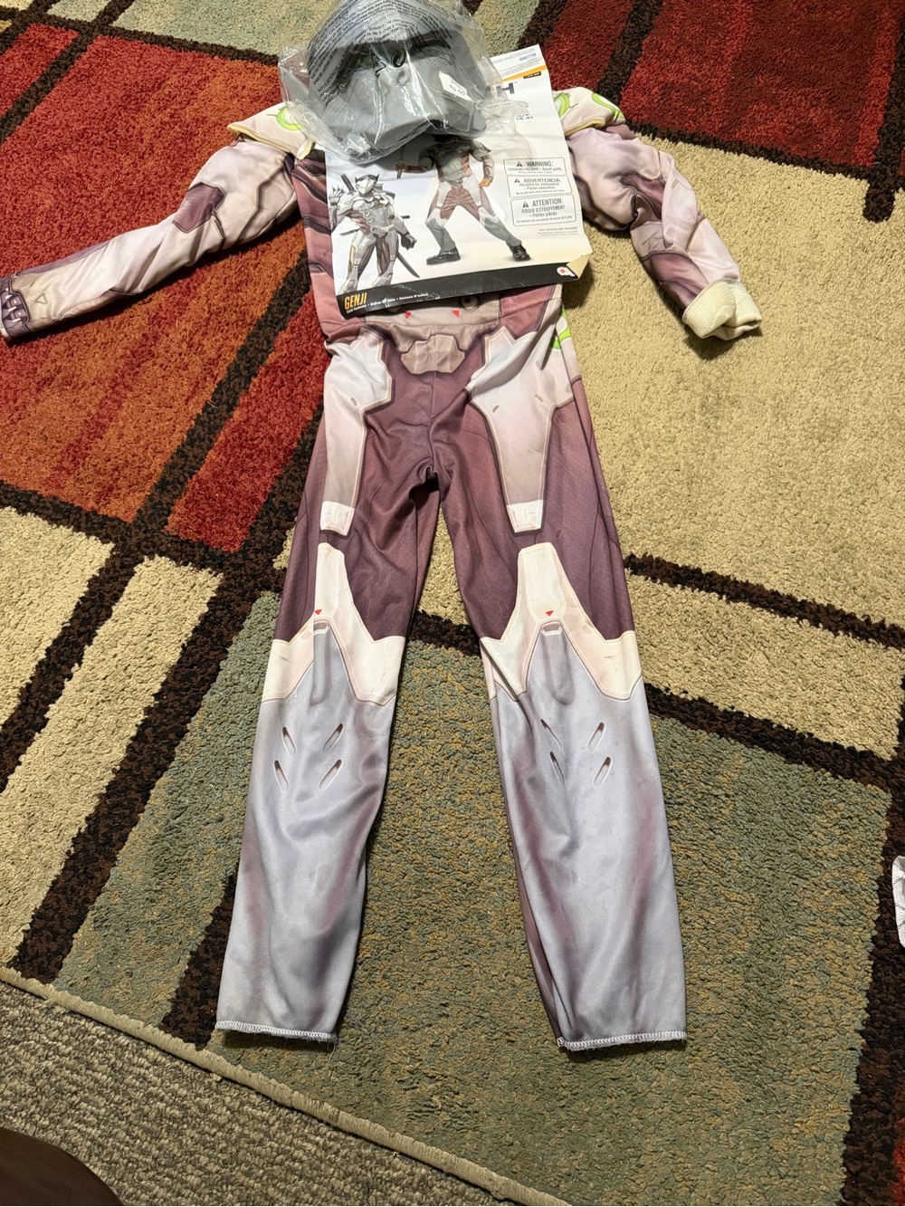 Overwatch Genji costume Purple & Gray Boys 5/6 NWT